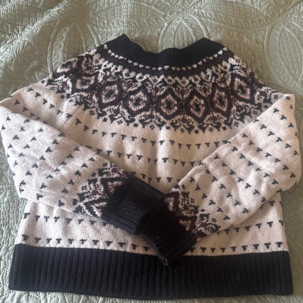 Re/done fairisle wool sweater